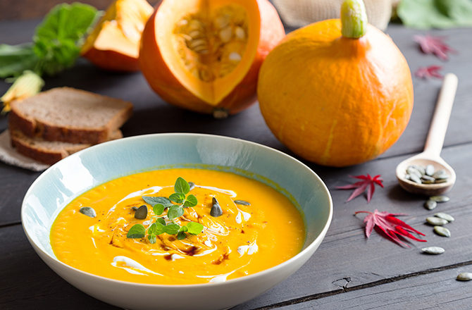 Kürbissuppe mit Kokosmilch